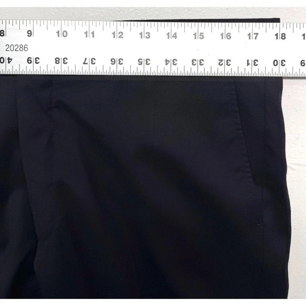 NEW Jos A Bank 35R Black Dress Suit Pants Trousers‎ Tailored Fit Flat Front Wool